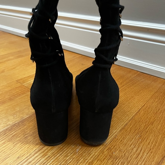 Enzo Angiolini Blocked Heel Suede Boots - Picture 4 of 8